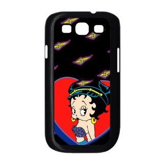 Betty Boop Samsung Galaxy S3 I9300/I9308/I939 Case Cartoon Star Top Cases Cover Black Sides: Cell Phones & Accessories