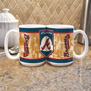 MLB Atlanta Braves 15 Ounce White Nostalgic Mug (2 Pack) : Sports Fan Coffee Mugs : Sports & Outdoors