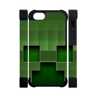 Dual protective Silicone&Polymer Anti slip Diy one piece Case iPhone 5 Minecraft Game Awesome Image 971_05: Cell Phones & Accessories