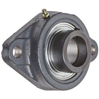 Hub City FB230URX1 3/8 Flange Block Mounted Bearing, 2 Bolt, Normal Duty, Relube, Eccentric Locking Collar, Narrow Inner Race, Cast Iron Housing, 1 3/8" Bore, 1.949" Length Through Bore, 5.125" Mounting Hole Spacing: Industrial & Scienti