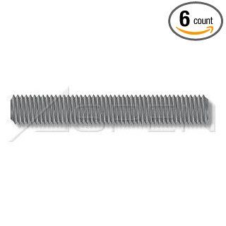(6pcs) Metric DIN 975 M7 1 X 1m Metric Threaded Rod 4.6 steel plain finish Ships Free in USA: Fully Threaded Rods And Studs: Industrial & Scientific
