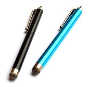 Bargains Depot Black/Blue 2 pack of SENSITIVE / CONDUCTIVE HYBRID FIBER TIP Capacitive Stylus/styli Universal Touch Screen Pen for Cell Phone/Tablet : Creative Ziio 10 // Creative Ziio 7 // Dell Lattitude 10 // Dell XPS 10 // Double Power DOPO D7015 D 701