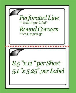 1400 Half Sheet Laser/ink Jet 5.5" X 8.5" Shipping Labels (Self Adhesive White Labels for , Paypal, Fedex, Ups, Usps, Click n ship, Comparable to Avery 5126 : Office Products