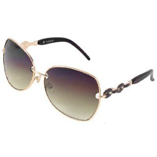 Ladies Dark Brown Gradient Lens Copper Tone Frame Full Rim Sunglasses : Sports Fan Sunglasses : Sports & Outdoors