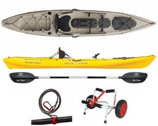 Ocean Kayak   Trident 13 Angler   Kayak City Portage Package   Sand   2014 : Sports & Outdoors