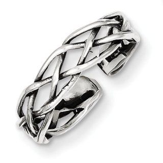 Sterling Silver Antiqued Toe Ring, Best Quality Free Gift Box Satisfaction Guaranteed: Jewelry