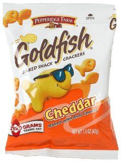 Pepperidge Farm Goldfish, Cheddar, 1.5 ounce bags (pack of 72) : Packaged Snack Crackers : Grocery & Gourmet Food