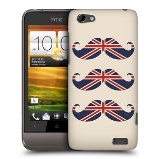 Head Case Designs UK Flag Moustaches Hard Back Case Cover for HTC One V: Cell Phones & Accessories
