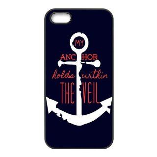 Anchor Design Case With TPU Sides Durable Custom Cases For Iphone 5 Ip5 AX73112: Cell Phones & Accessories