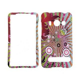 Samsung T959/ Vibrant   Circles and Colorful Rays on Light Background Snap On Cover, Hard Plastic Case, Protector   Retail Packaged: Cell Phones & Accessories