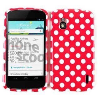 LG NEXUS 4 E960 DOTS ON HOT PINK TP CASE ACCESSORY SNAP ON PROTECTOR: Cell Phones & Accessories