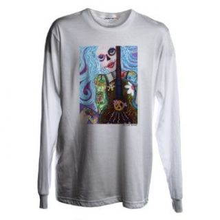 WearThatART "Flower Child Song" By Laura Barbosa. Mens Crew Neck Long Sleeve at  Mens Clothing store: Fashion T Shirts