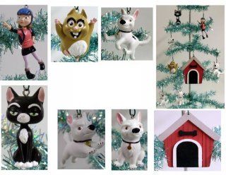 Set of 8 Bolt Christmas Tree Ornaments Featuring Bolt Dog House, Bolt, Penny, Mittens and Rhino The Hampster Ornaments: Toys & Games