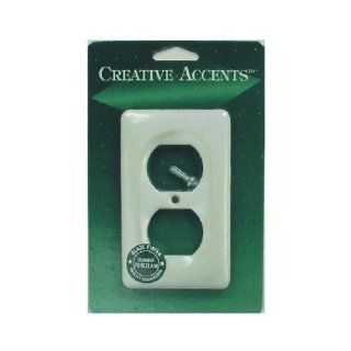 Creative Accents Duplex Porcelain Receptacle Wall Plate   Blank Wall Plates  