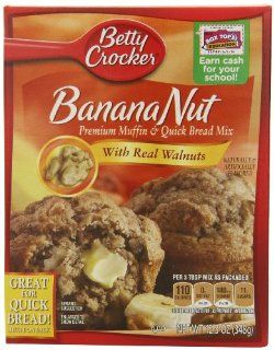 Betty Crocker Premium Muffin Mix, Banana Nut, 12.3 Ounce Boxes (Pack of 12) : Baking Mix : Grocery & Gourmet Food