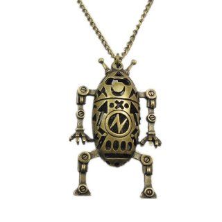 FP044 Cool Alien Robot Sweater Chain Necklace Pendant Bug Robot Necklace: Jewelry