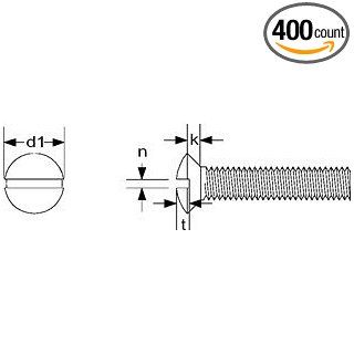 (400pcs) Metric DIN 964 M3X8 Slotted Oval Head Machine Screw Brass Ships Free in USA: Industrial & Scientific