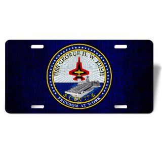 License Plate with U.S. Navy USS George H. W. Bush (CVN 77) emblem: Everything Else