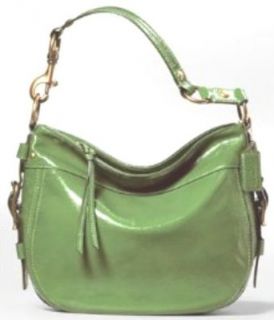 Coach Large Zoe Green Patent Leather Shoulder Bag   12735: Handbags: Shoes
