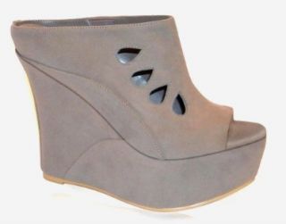 Hectik Footwear Womens Happy Grey Wedge   8 M US: Shoes