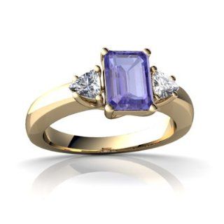 Genuine Tanzanite 14kt Yellow Gold timeless Ring Jewels For Me Jewelry