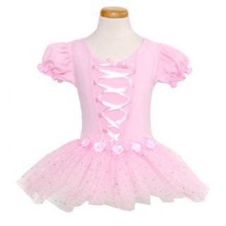 Little Girls Size 4 5 Pink Princess Leotard Tutu Dance Dress : Athletic Dance Dresses : Clothing