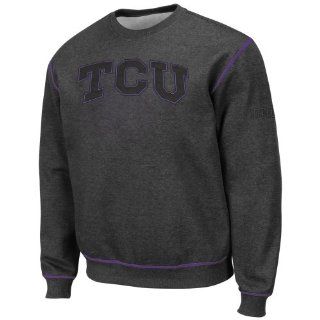 TCU Horned Frogs sweat shirt : TCU Horned Frogs Blackout Pullover Sweatshirt   Black : Sports Fan Sweatshirts : Sports & Outdoors