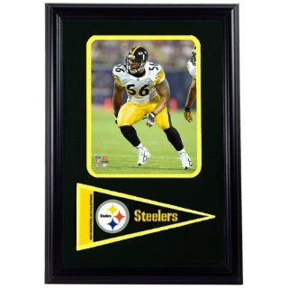 Encore Select 188 FBPIT56 2 Pittsburgh Steelers Lamarr Woodley 12x18 Pennant Frame 2 : Sports Related Pennants : Sports & Outdoors