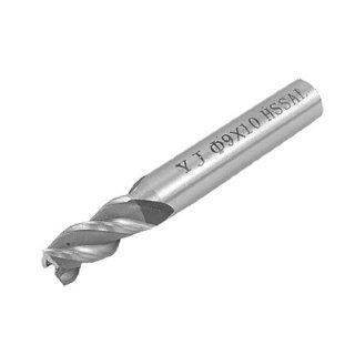 Amico Aluminum Iron Milling 3 Flute 9mm Diameter End Mill Bit: Home Improvement