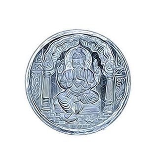 Ganesh Silver Coin 10 Grams in Pure .999 Fine Silver 32mm: Toys & Games