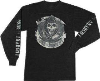 Sons of Anarchy Redwood Original Long Sleeve Black Adult T shirt Tee at  Mens Clothing store