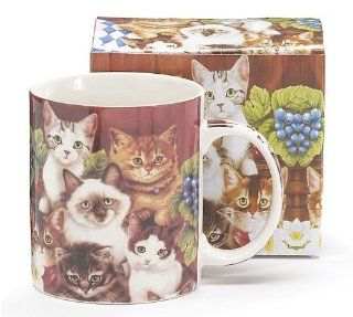 Adorable Kitten/cat Coffee Mug/cup Great Inexpensive Gift for Cat Lovers: Kitchen & Dining