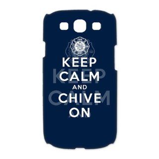 Firefighter Emblem Samsung Galaxy S3 I9300/I9308/I939 Case IAFF Fire Fighter With Keep Calm And Chive On Cases Cover Blue at abcabcbig store: Cell Phones & Accessories