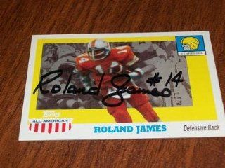 Tennessee Roland James Signed Auto 2005 Topps All American Card #91 TOUGH K at 's Sports Collectibles Store