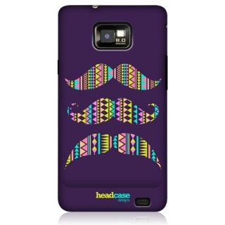 Head Case Designs Aztec Purple Moustaches Hard Back Case Cover for Samsung Galaxy S2 II I9100: Cell Phones & Accessories