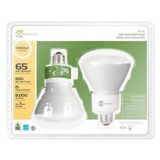 Ecosmart Dimmable 15 Watt CFL Flood Light Bulbs (2 Pack) (equivalent to 65 watts)   Compact Fluorescent Bulbs  