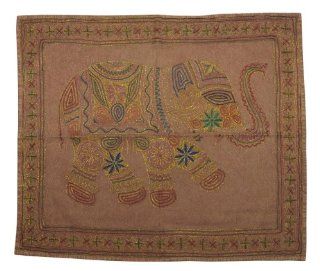 Indian Handmade Vintage Cotton Wall Hanging Tapestry with Embroidery & Zari Work, 70 X 86 Cm WLH10337  