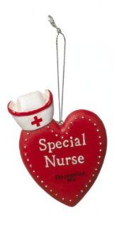 Special Nurse Christmas Ornament   Clay Nurse Holiday Ornament  