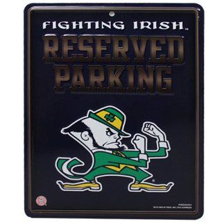 NCAA Notre Dame Fighting Irish 8.5'' x 11'' Metal Reserved Parking Sign : Business Card Holders : Office Products