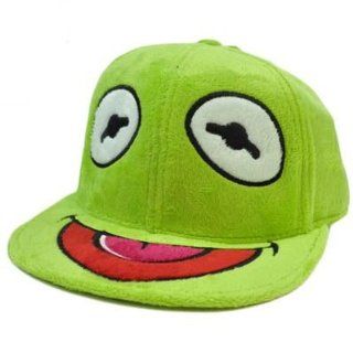 Muppet Babies Kermit Frog Green Jim Henson Furry Flat Bill Fitted 7 1/4 Hat Cap : Sports Fan Novelty Headwear : Sports & Outdoors