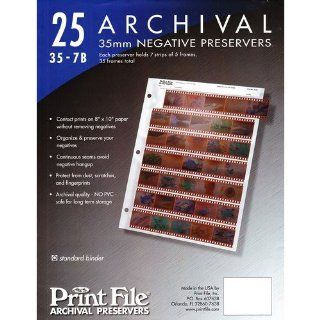 Archival Storage Sheets 35 7B25 for 35mm Film Negatives 7 Strips 25 Pack: PRINTFILE: Office Products