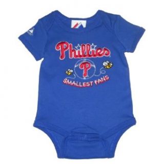 Majestic Philadelphia Phillies MLB Baby Short Sleeve One Piece Romper / Onesie 18 Blue : Infant And Toddler Sports Fan Apparel : Sports & Outdoors