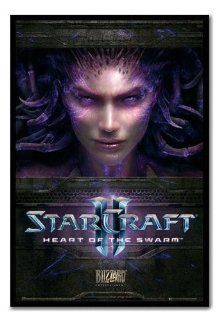 Iposters Starcraft 2 Heart Of The Swarm Poster Black Framed & Satin Matt Laminated   96.5 X 66 Cms (approx 38 X 26 Inches)   Prints
