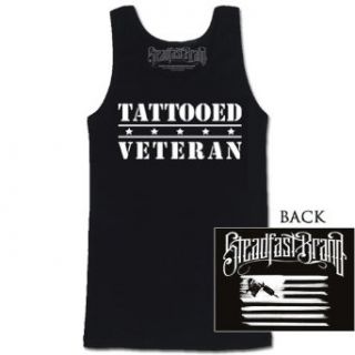 Steadfast Brand Men's Tattooed Veteran Tank Top Black Clothing