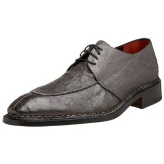  Bruno Magli Men's Burg Ostrich Lace UpDark Grey5 M: Shoes