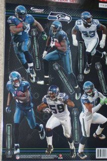 Seattle Seahawks Fathead NFL 6 Player Team Set Official Wall Graphics : Sports Fan Wall Banners : Sports & Outdoors