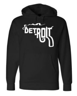 Detroit Gun  Lions, Tigers, Red Wings, Pistons Fan Michigan Pride Hoody / Unisex Hoodie: Clothing