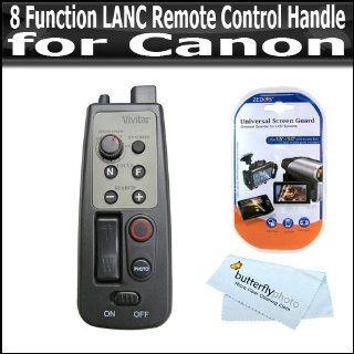 8 Function LANC Remote Control Handle for Canon HF R52, HF R50, HF R500, ZR 1000 ZR 2000 XH A1 XH G1 XL H1 XL1 XL1s GL2 GL1 GL3 XL2 XL3 Canon VIXIA HF G10, HF M32, HF M40, HF M41, HF R20, HF R21, HF S21, HF S30, HV40, HF M400, HF R200 HD Camcorder + : Trip