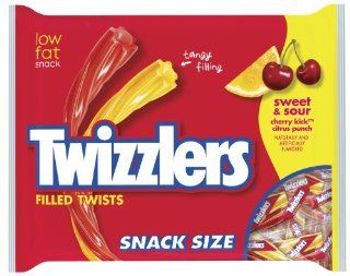 Twizzlers Sweet & Sour Filled Twists, Snack Size, 16.6 Ounce Bags (Pack of 6) : Licorice Candy : Grocery & Gourmet Food