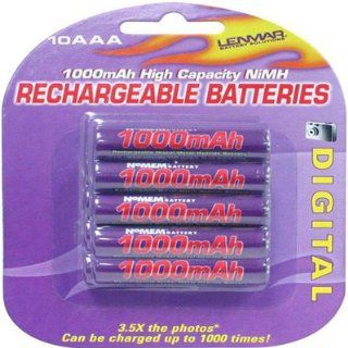 Lenmar Battery AAA 10 Pack 1.2V 1000mAh Nickel Metal Hydride Equivalent to AAA Rechargeable BatteryMaxell LR03 : Digital Camera Batteries : Camera & Photo